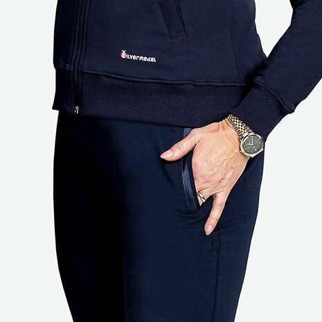 Silvermedal (101114-Navy) Hoodie vest dames Premium 