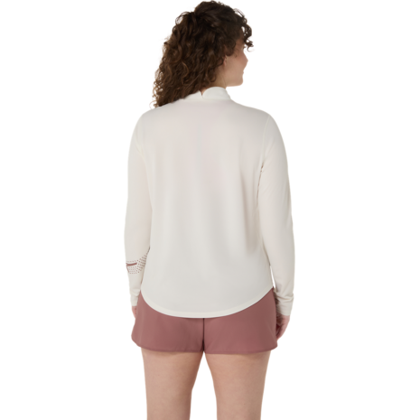 ASICS ICON 1/2 ZIP LS TOP (2012D175-100) - Cream