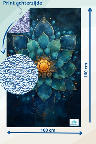 SooBluu Reishanddoek en Strandlaken L LOTUS 100 x 160 cm