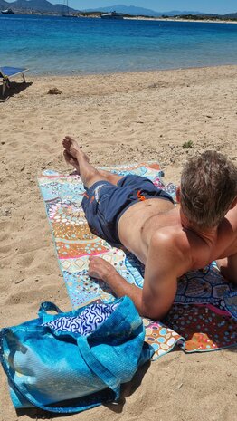 SooBluu Reishanddoek en Strandlaken XL TURTLE 100 x 190 cm