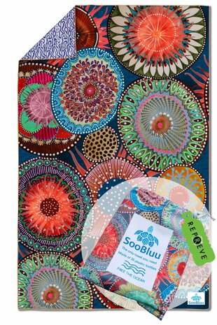 SooBluu Reishanddoek en Strandlaken L ANEMON 100 x 160 cm