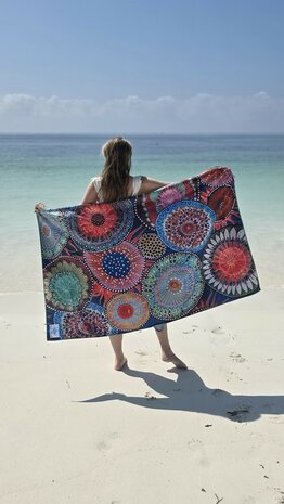 SooBluu Reishanddoek en Strandlaken L ANEMON 100 x 160 cm