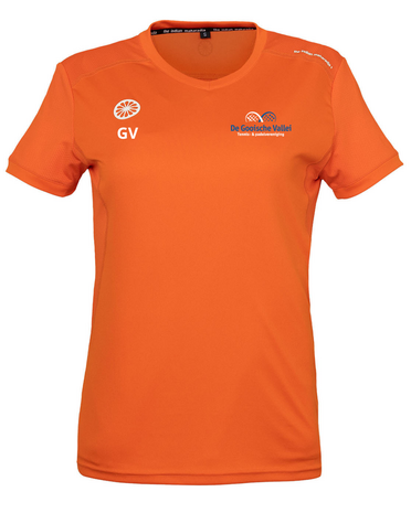 De Gooische Vallei Dames Shirt Oranje met clublogo