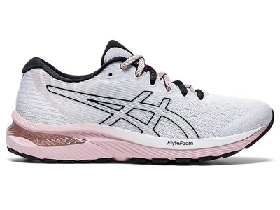 Asics-Gel-Cumulus-22-Wit-Rose-Zwart-1012A839 - Sport en Bestel Online